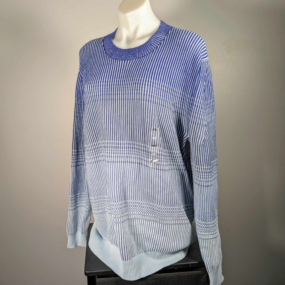 NWT ALFANI OMBRE STRIPED CREWNECK SWEATER - XXL